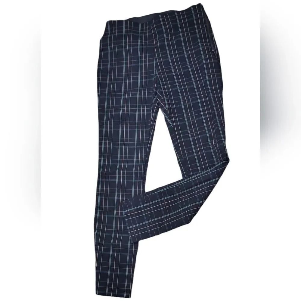 A New Day Black, Orange & Green Plaid Pants